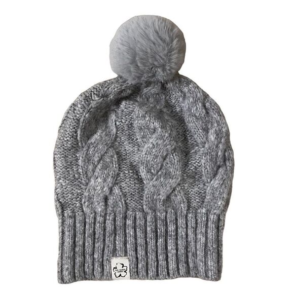 Ted Baker - Grey Wool Pompom Beanie - Picture 1 of 4
